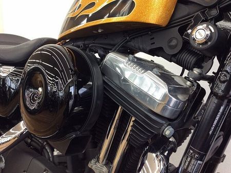 ハーレーダビッドソン XL1200X SPORTSTER FortyEight XL1200X ★☆2016年モデル 純正オプションセキュリティ スカルフットペグ ヒート 16