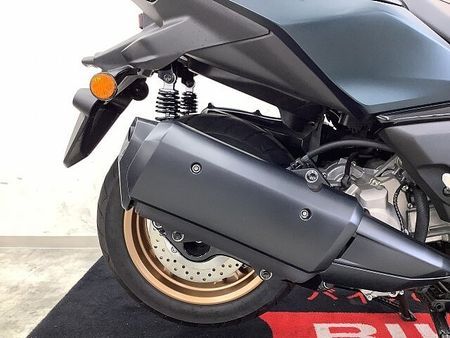 ヤマハ XMAX 250 XMAX アクセサリーバー・ローダウンサス・バックレスト・スモークウインカーレンズ装備車両 17