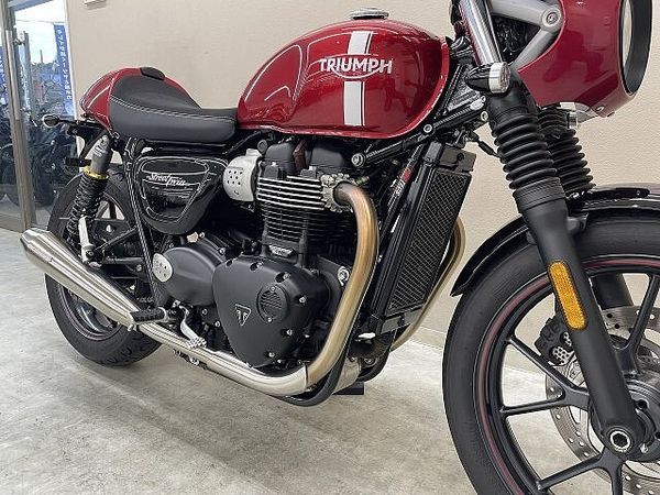 トライアンフ STREET TWIN ストリートツイン 純正オプションVANCE管 ナイトロン製リアショック ビキニカウル LE 10