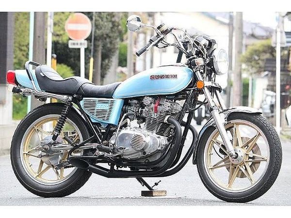 スズキ GS400E レストア済のGS400入庫致しました!マッドスターのセブンスターキャストにAGサイクロン! 1