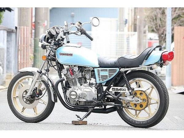 スズキ GS400E レストア済のGS400入庫致しました!マッドスターのセブンスターキャストにAGサイクロン! 3